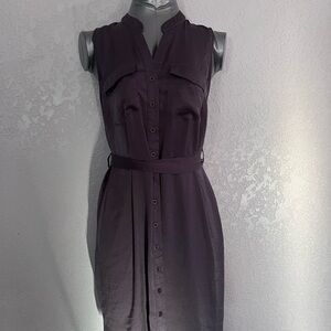 Elegant Purple Sleeveless Dress